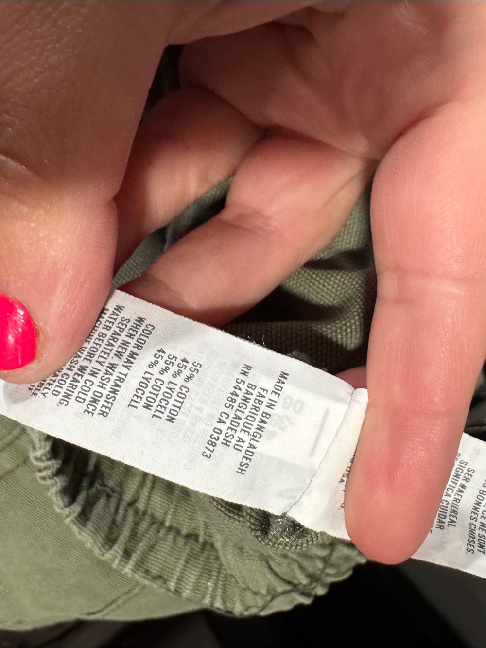aerie Olive Drawstring Waist Cargo Pants - Picture 4 of 5